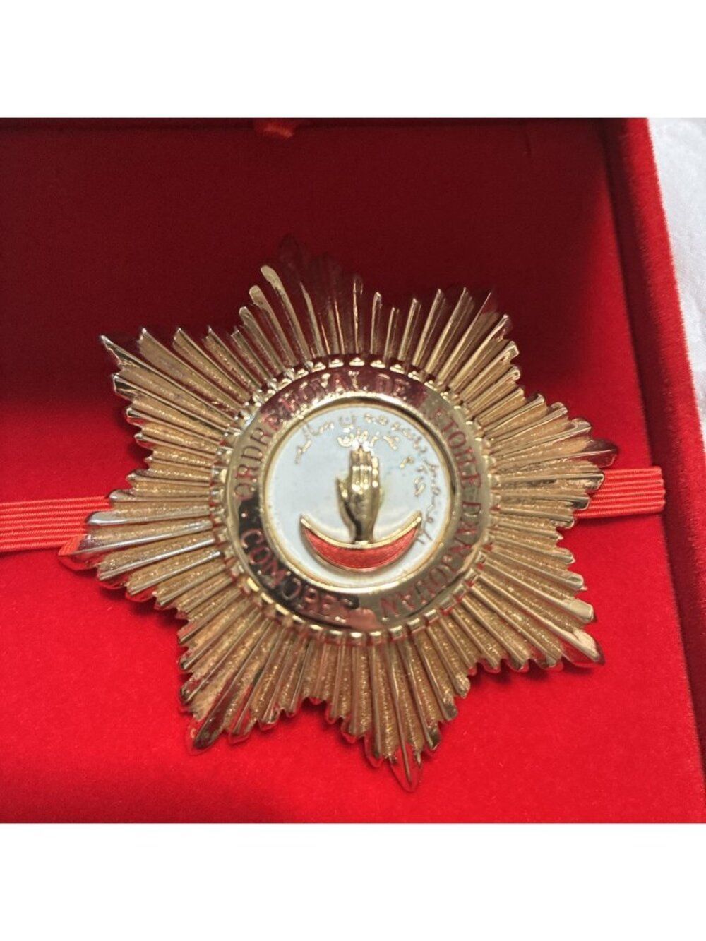 Coro Gold Metal Ordre Royal De L’etoile D’an Jouan Pin Religious 3 Inch